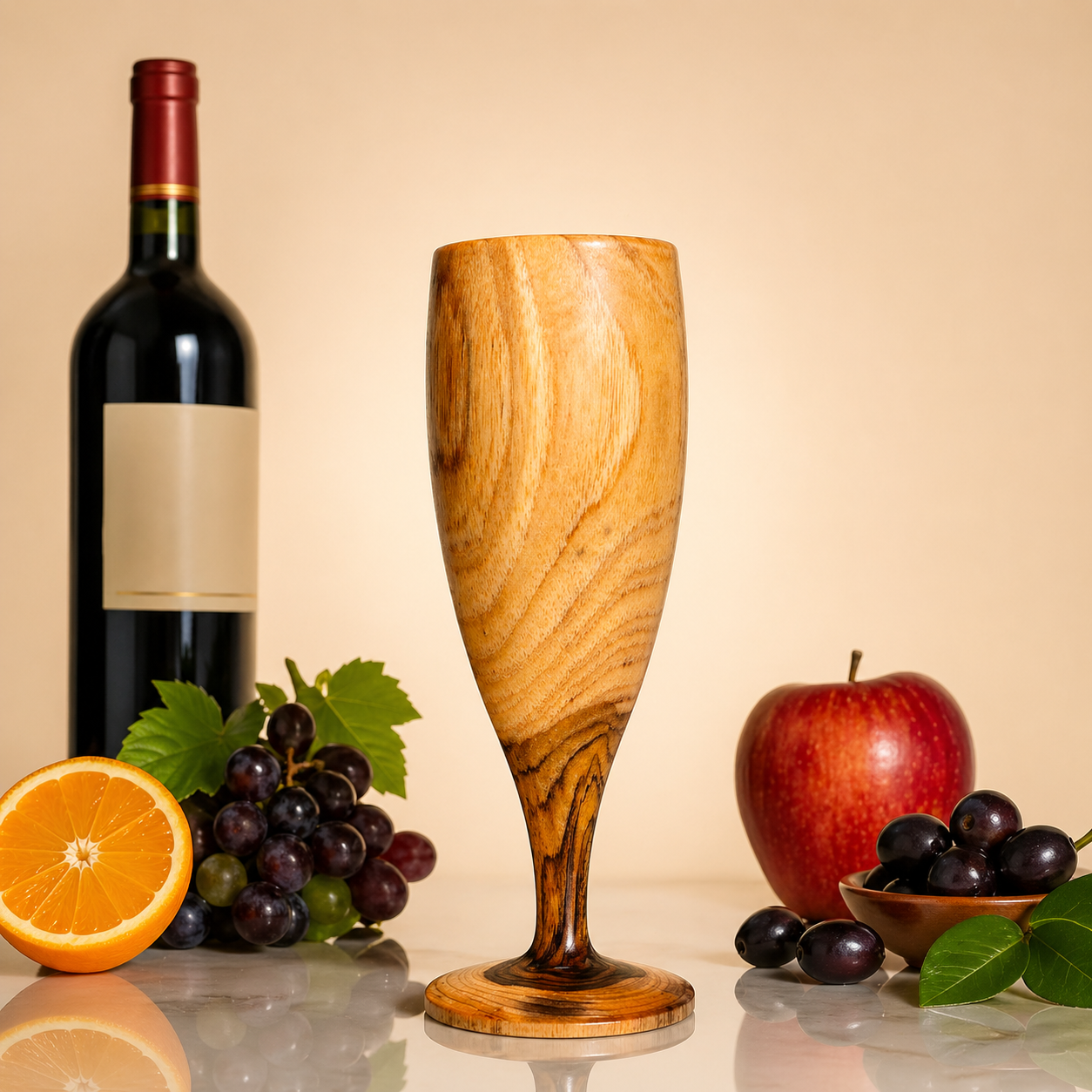 Wooden Wine Glass Set – 200 ml (Set of 2)