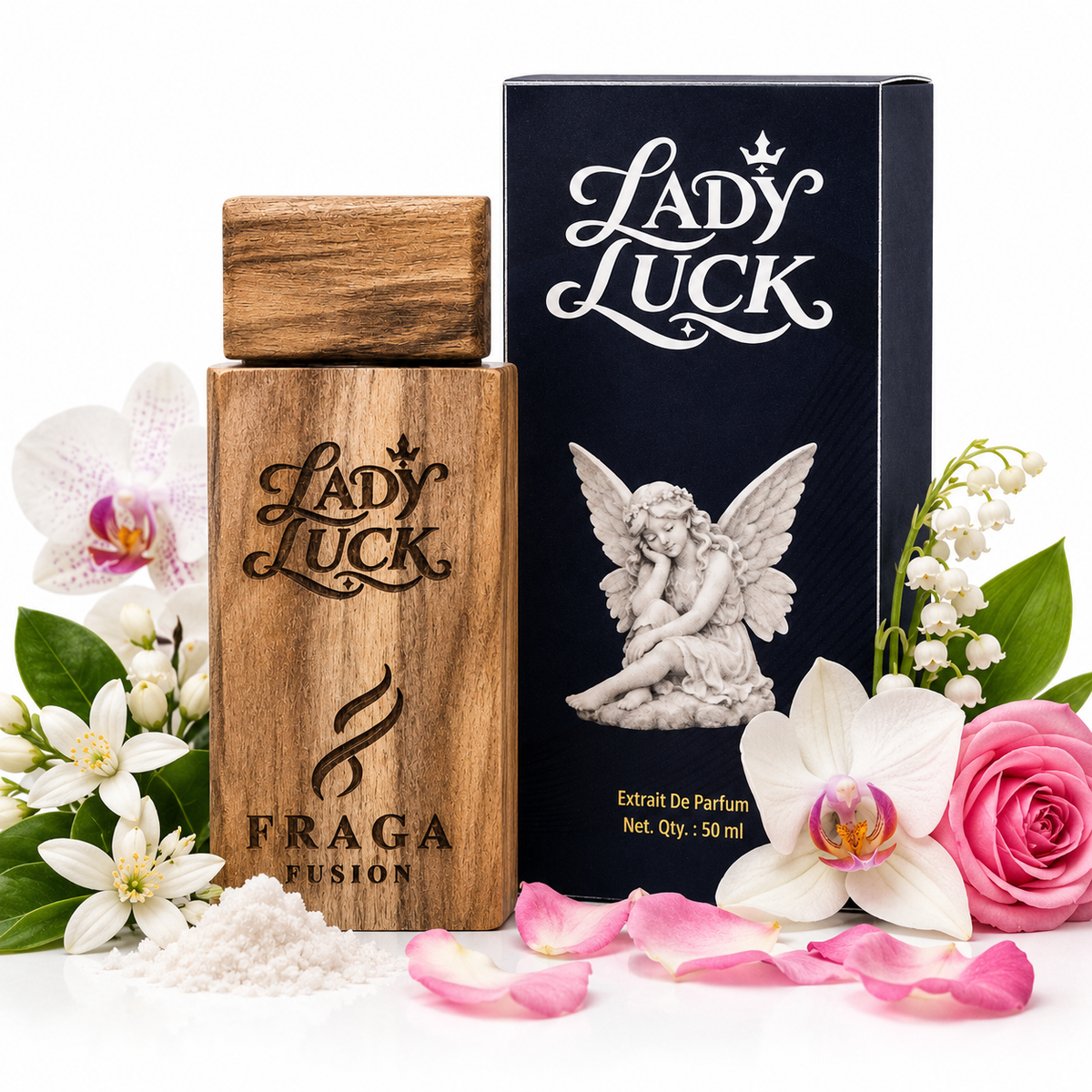 Fraga Fusion LADY LUCK Extrait De Parfum for Women | Luxury Floral Perfume | Neroli, Orchid & Musk | 50ml