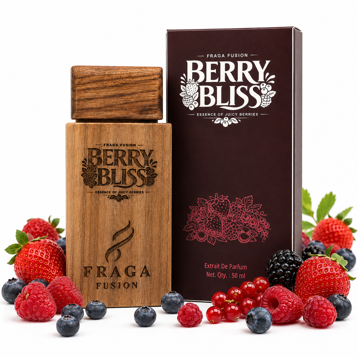Fraga Fusion BERRY BLISS Extrait De Parfum | Luxury Fruity Perfume | Wild Berries, Strawberry & Raspberry | 50ml