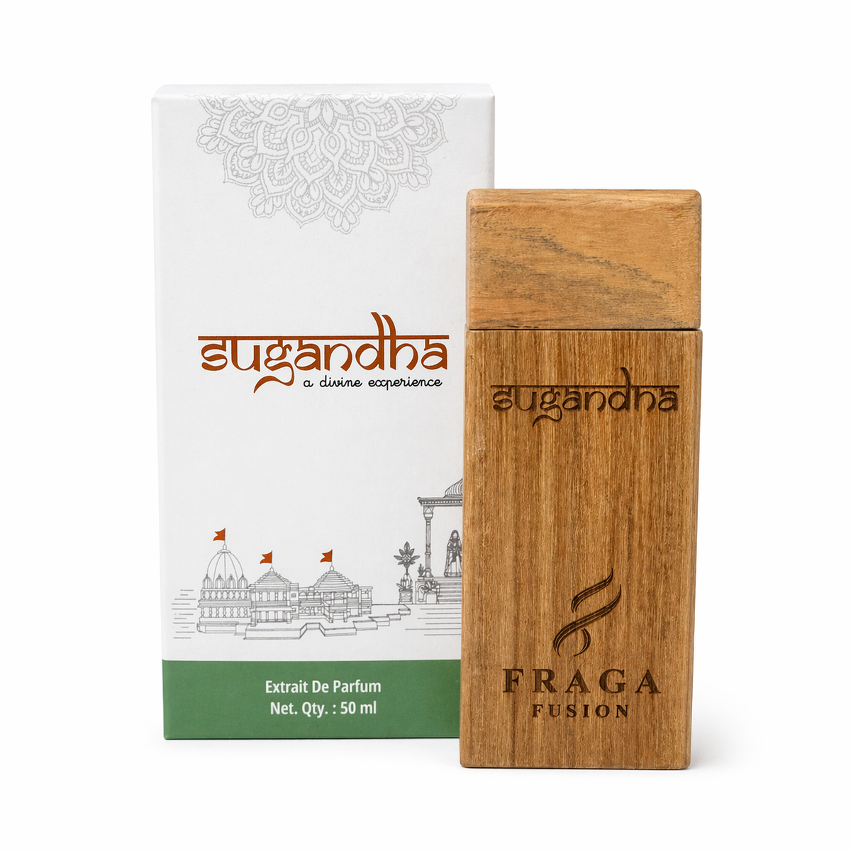 Fraga Fusion SUGANDHA Extrait De Parfum | Luxury Traditional Indian Fragrance for Men & Women | 50ml