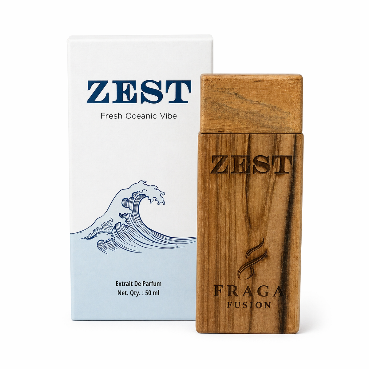 Fraga Fusion ZEST Extrait De Parfum | Fresh Aquatic Luxury Perfume for Men & Women | Aquatic, Ice & Lavender | 50ml