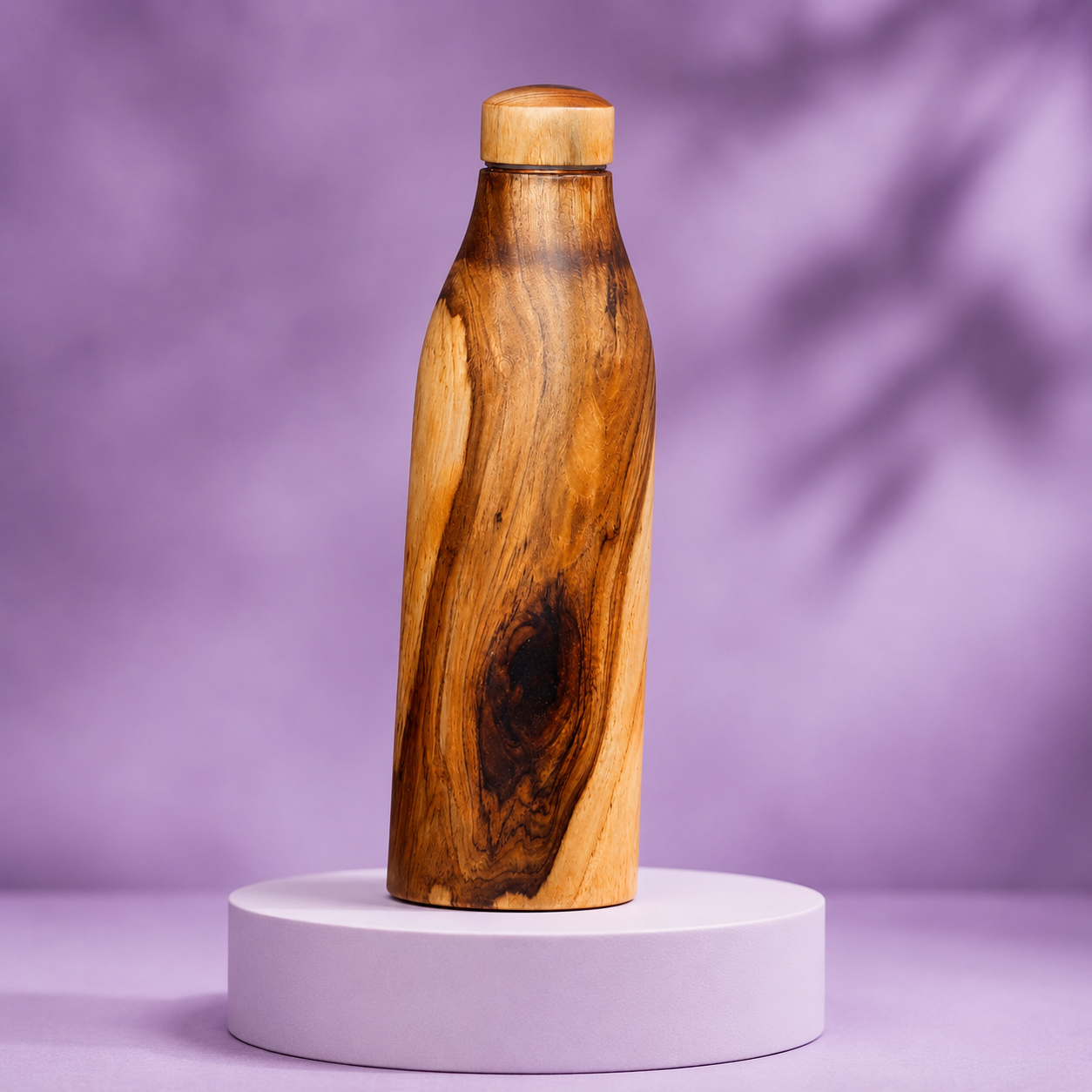 WOODEN COPPER BOTTLE  (500 ml)