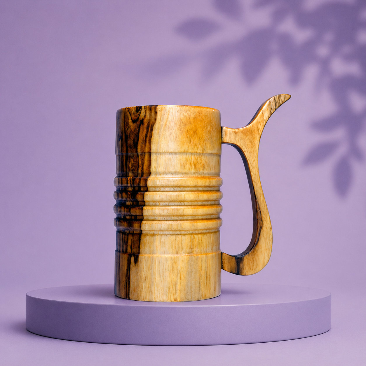 Wooden Coffee Mug Set – 650 ml (Set of 2)