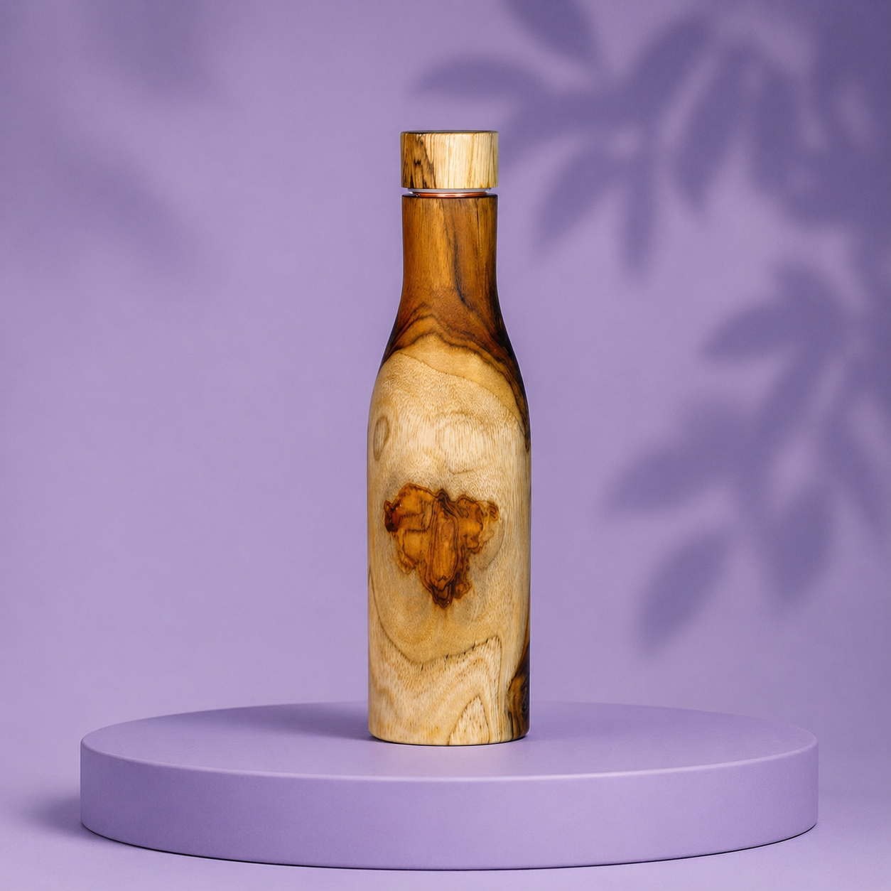 WOODEN COPPER BOTTLE (500 ml)