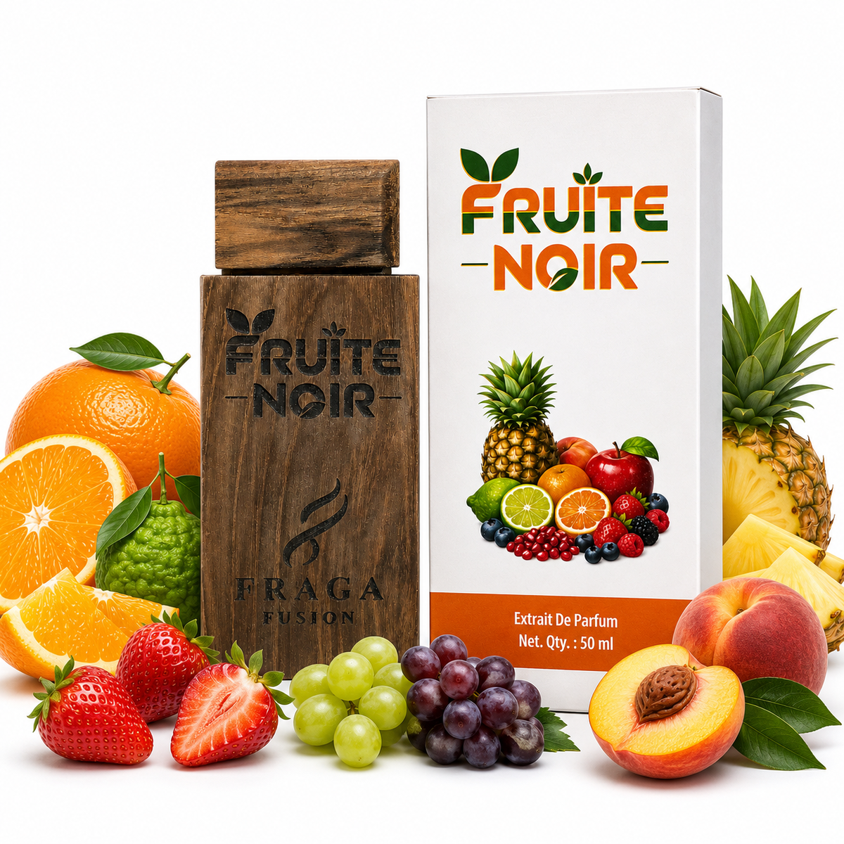 Fraga Fusion FRUITE NOIR Extrait De Parfum | Luxury Fruity Perfume | Orange, Strawberry, Grapes & Bergamot | 50ml